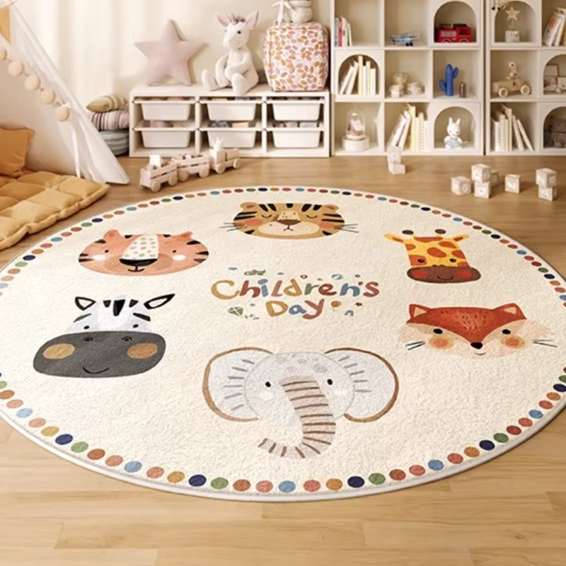 Animal Friends Round Nursery Rug