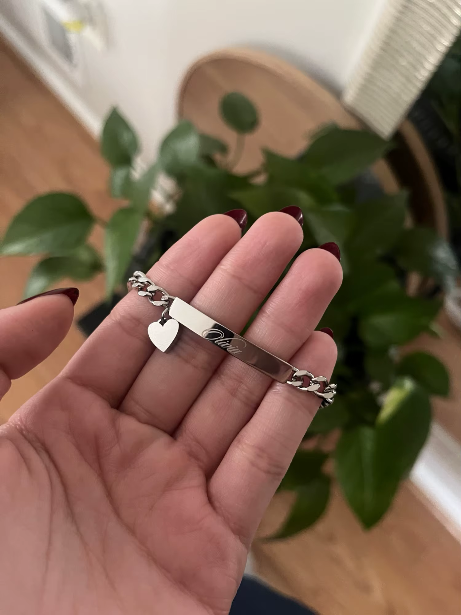 Baby Heart Name Bracelet
