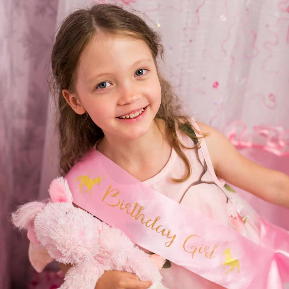 Unicorn Glitter Horn Headband And Sash