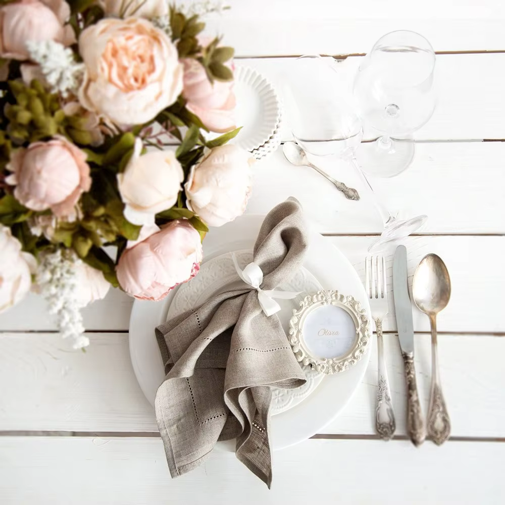White Hemstitch Lace Napkins