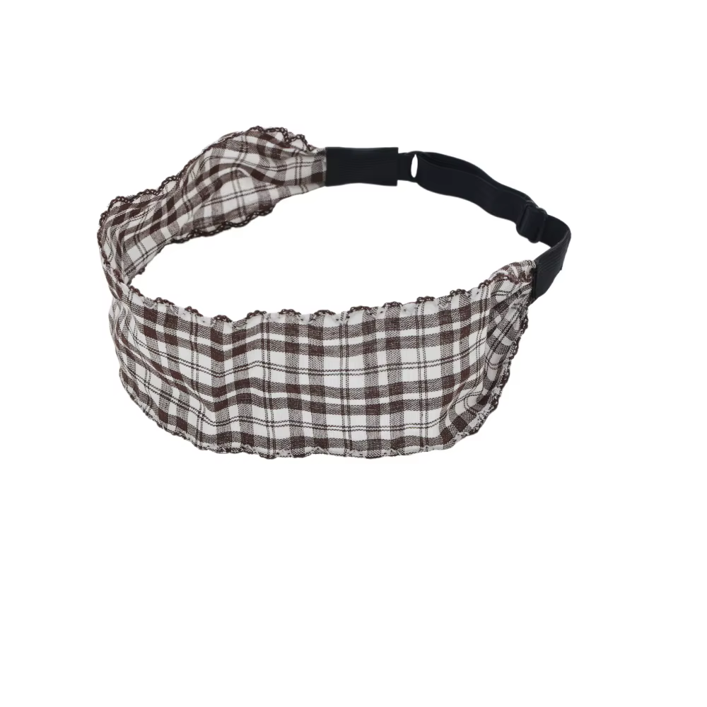 Plaid Moon Crochet Headband Elastic Headband