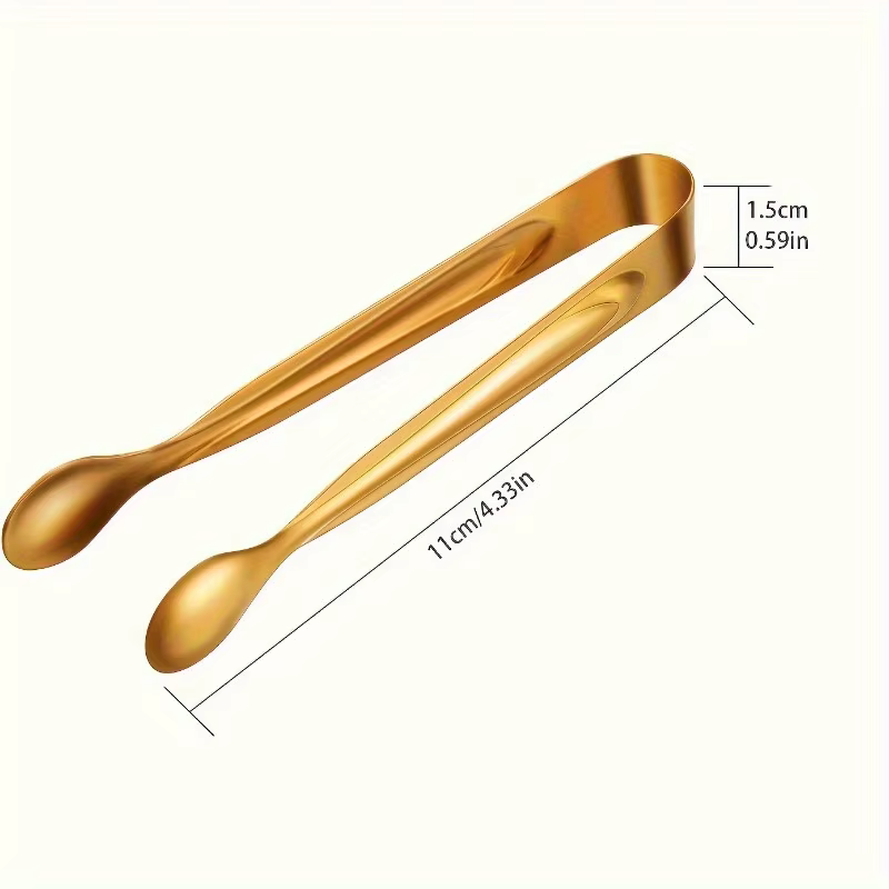 Gold Mini Serving Tongs