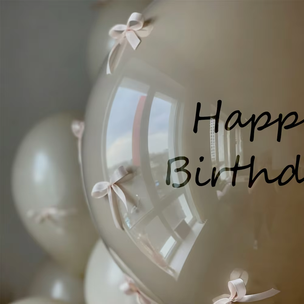 Sand & Beige Bow Balloon Set
