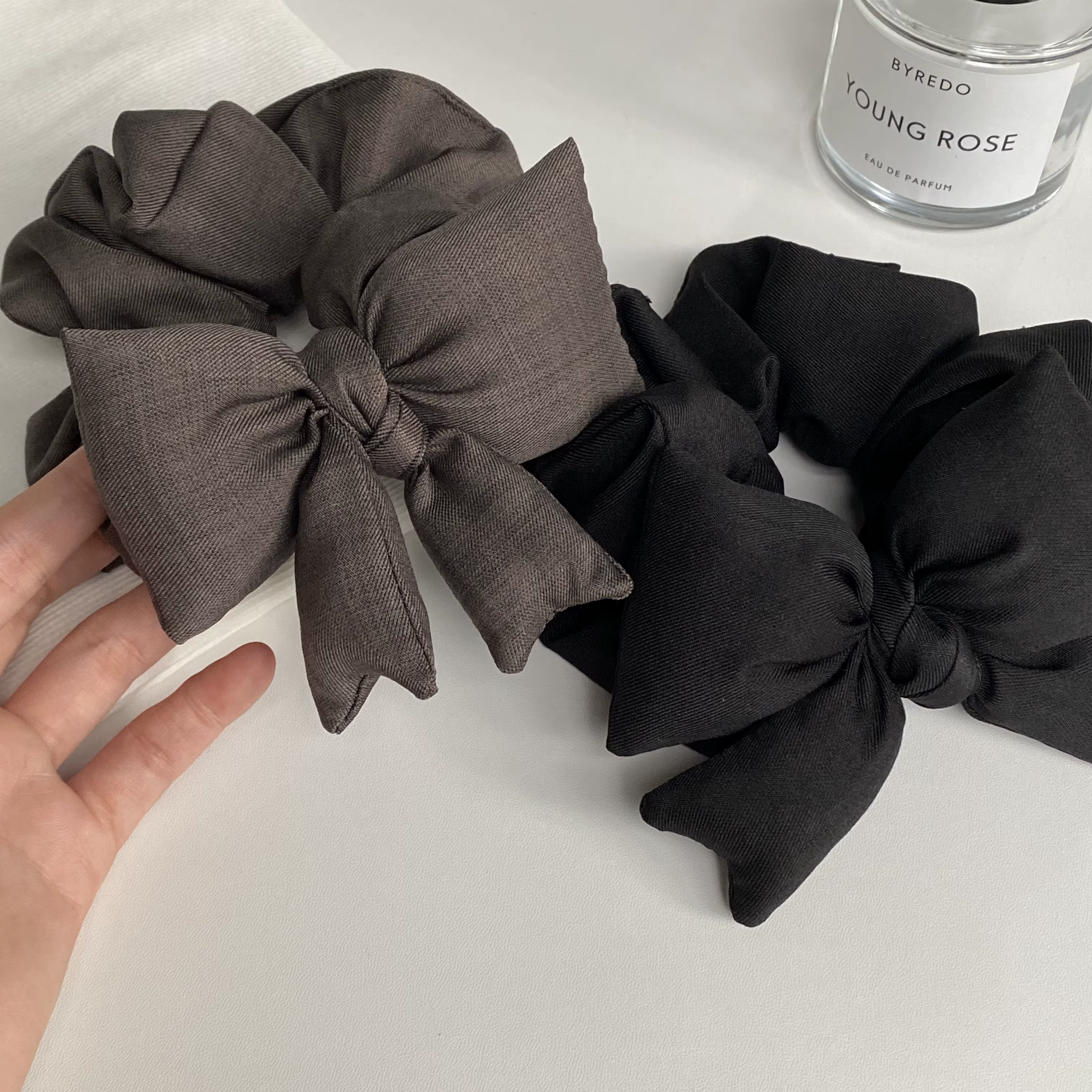 Suit Fabric Cotton-Filled Bow Large Intestine Scrunchie Japanese And
