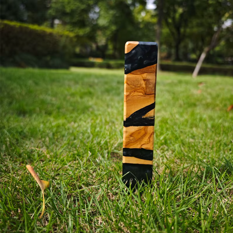 Olive Wood & Resin Rectangular Mezuzah Case
