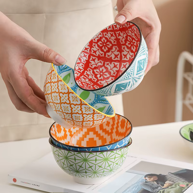 Bohemian Ceramic Bowl Set of 4 – Lilvelle For Mum find