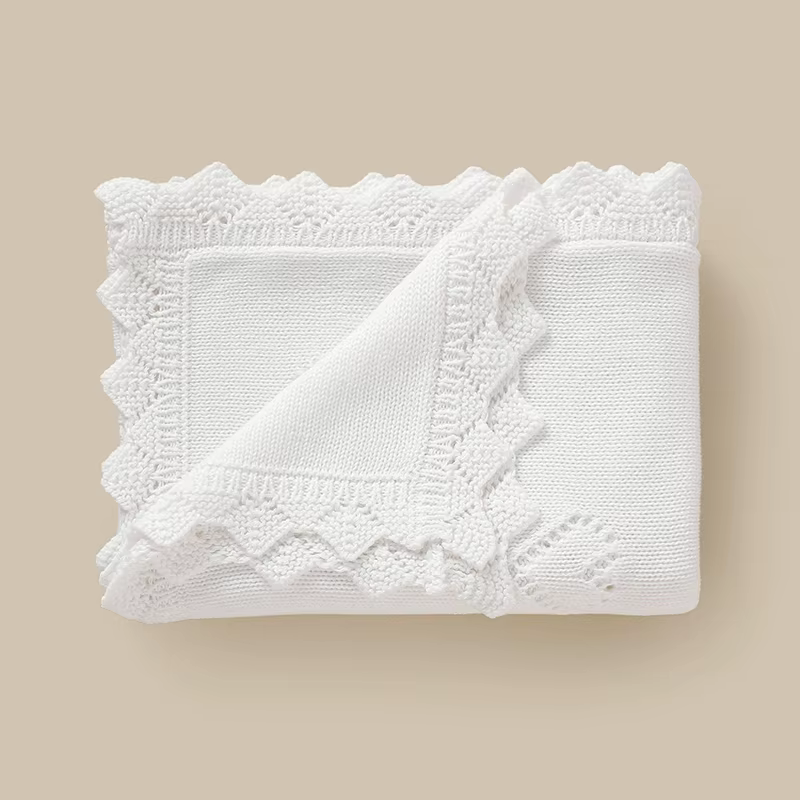 Baby Blanket Cotton 100 80cm Soft Knitted Newborn