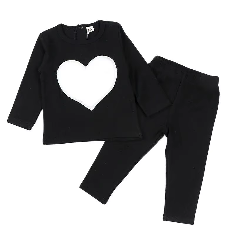 Ribbed Star Kids' Top & Trousers Set from Bloom Family Fashion on AliExpress