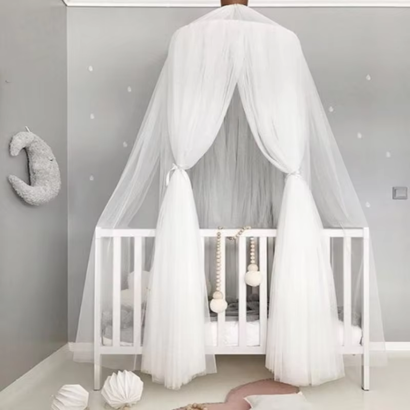 Star-Trim Tulle Bed Canopy