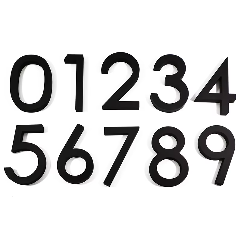 Address Big Modern Door Alphabet Floating House Number