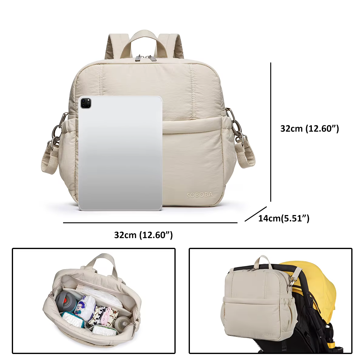 Quilted Nappy Backpack