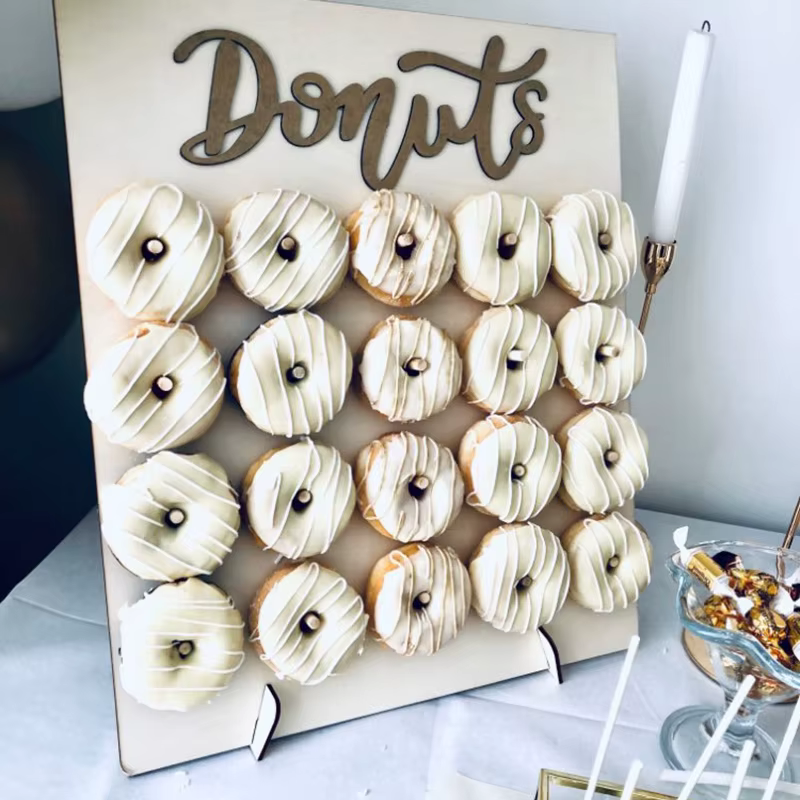 Wooden doughnut wall – Lilvelle Chanukah party finds