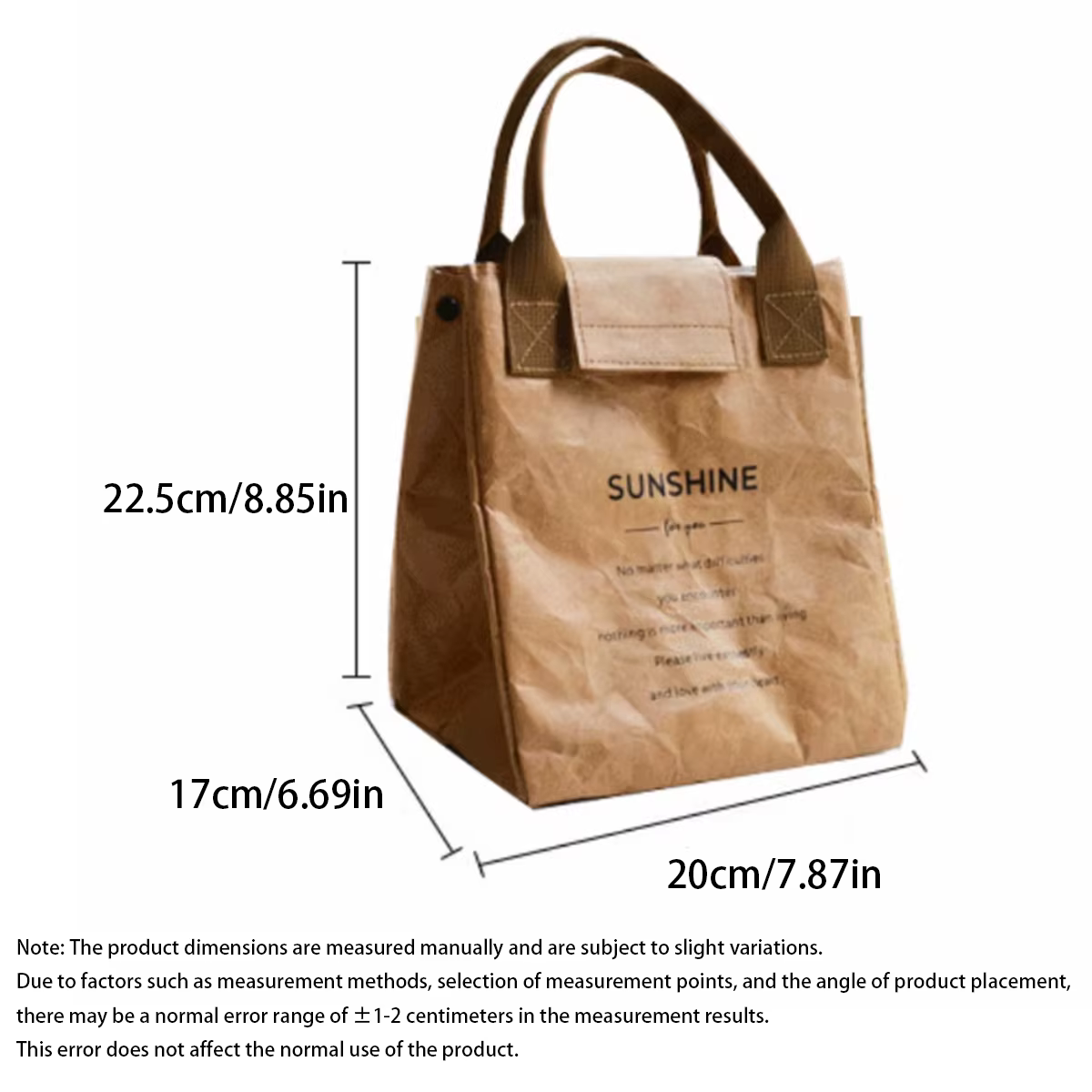 Personalised Kraft Insulated Lunch Bag