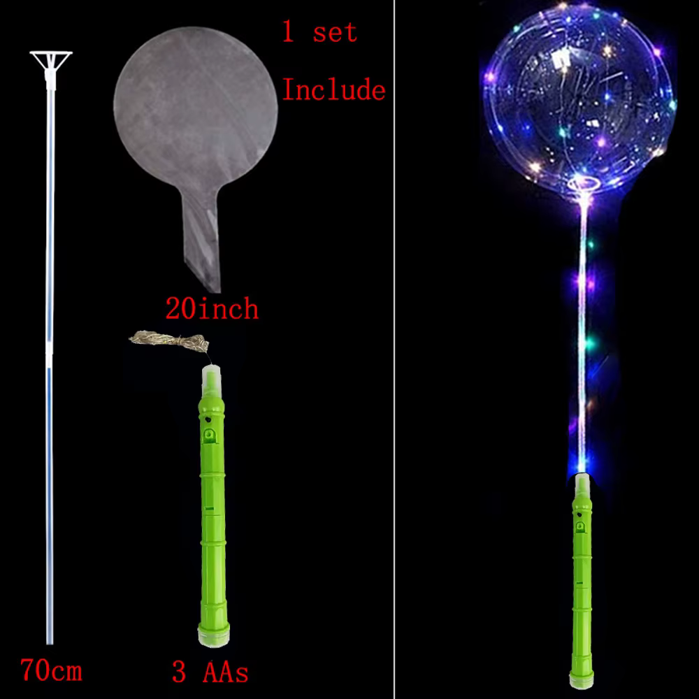 Colorful LED Light up Party Balloons with Stick