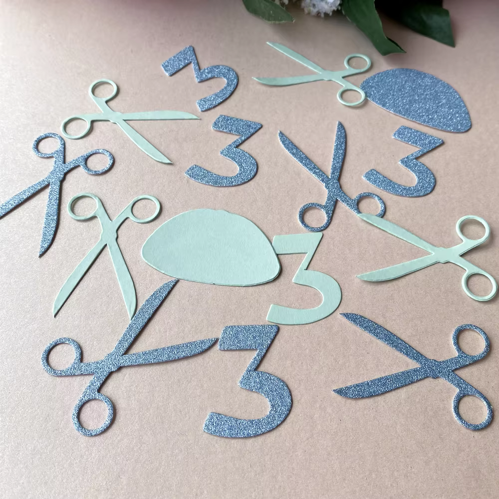 Gold & Blue Upsherin Table Confetti