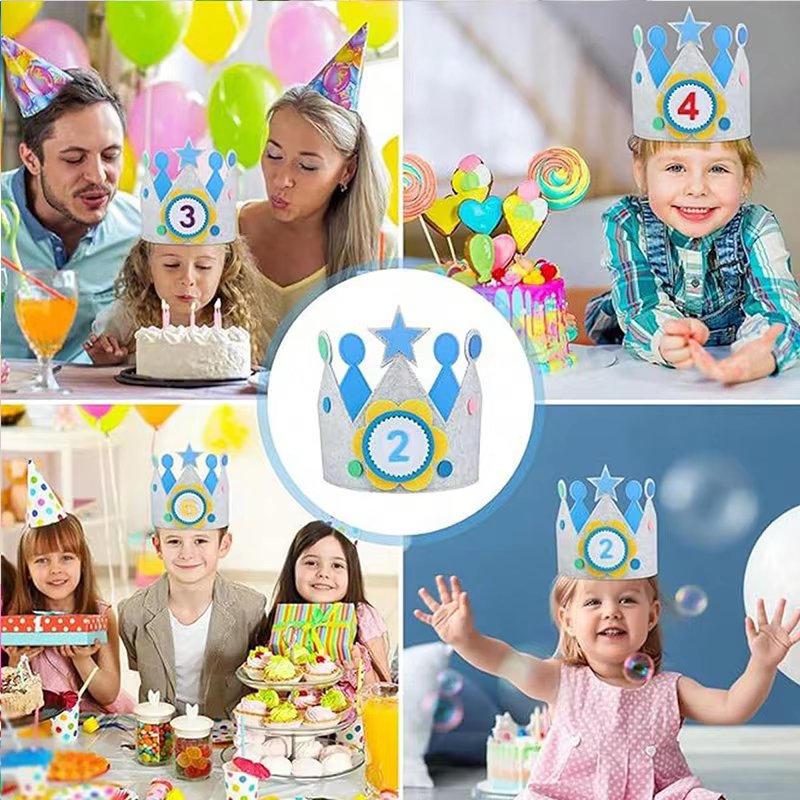 Felt Birthday Number Crown