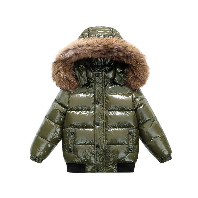 Glossy Hooded Puffer Jacket
