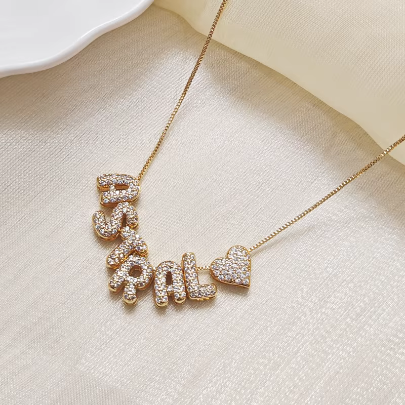 Personalised 3D Bubble Name Necklace