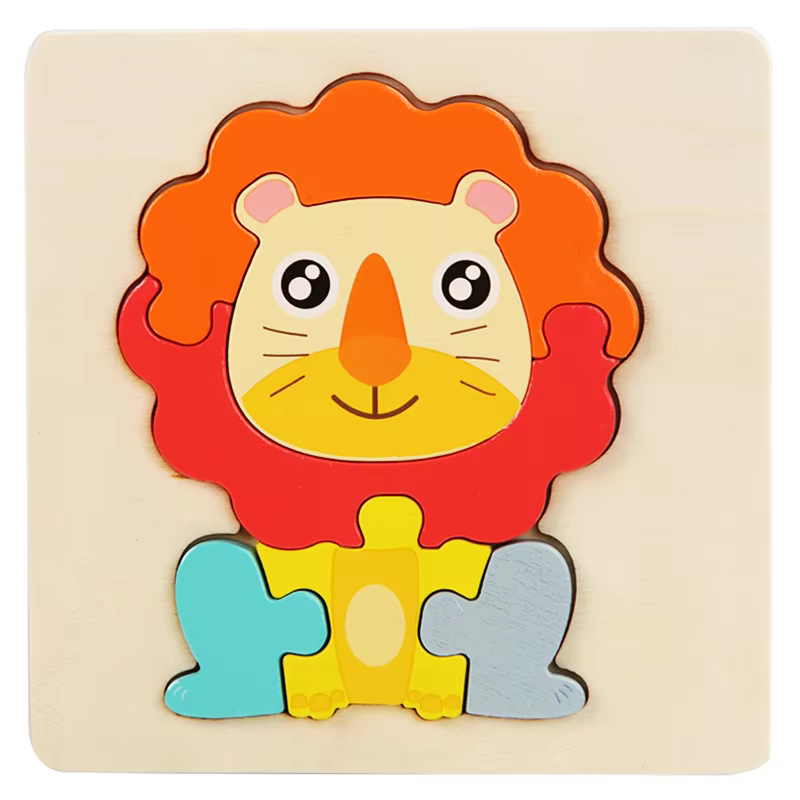 Kids' Wooden Vehicle & Animal Puzzles