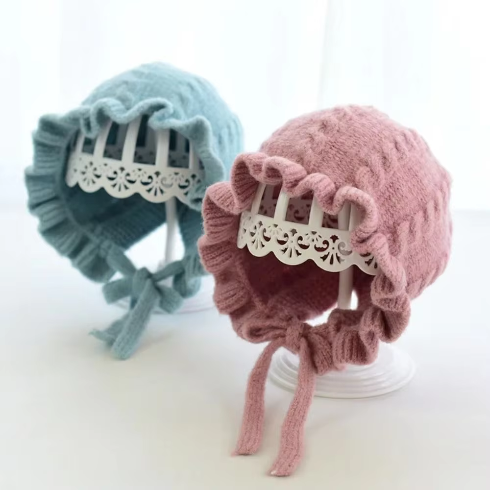 Lace Trim Knit Hood Hat – Lilvelle find