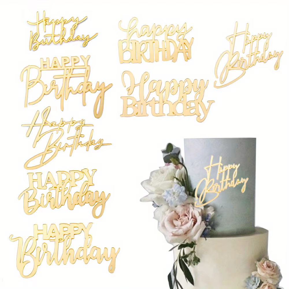 Acrylic Happy Birthday Cake Toppers – Lilvelle birthday finds