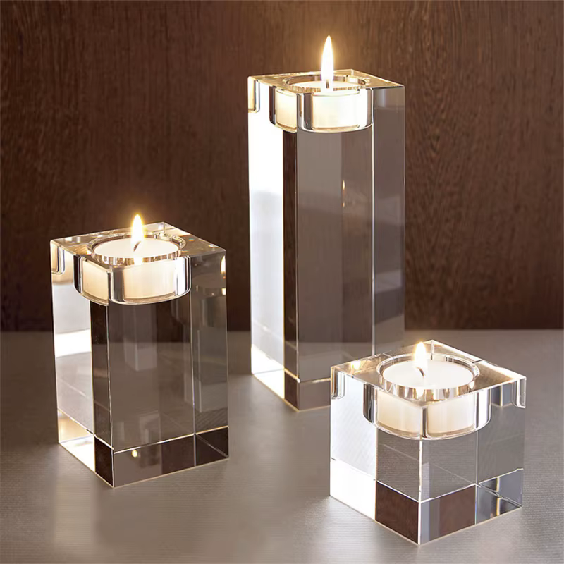 Crystal Glass Candle Holder