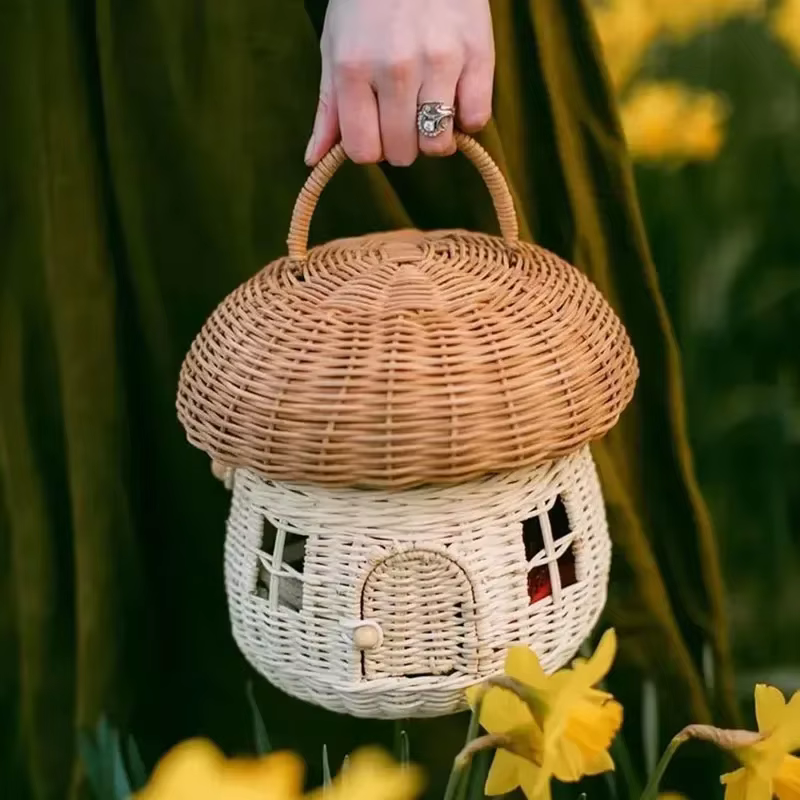 Rattan Mushroom Basket – Lilvelle kids bedroom & nursery find