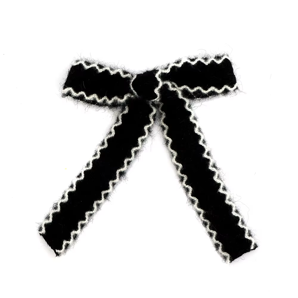 Herringbone Medium Bow Hair Clip