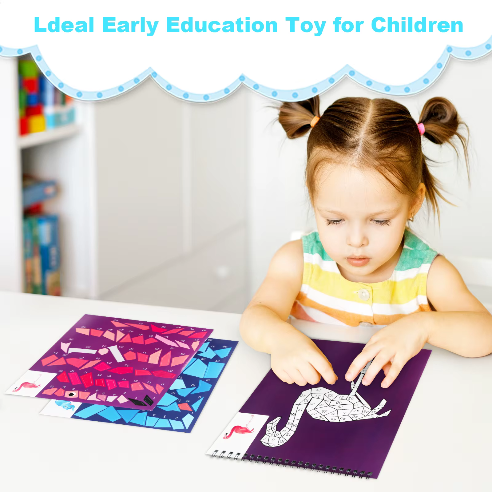 Sticker-by-Number Activity Book – Animal