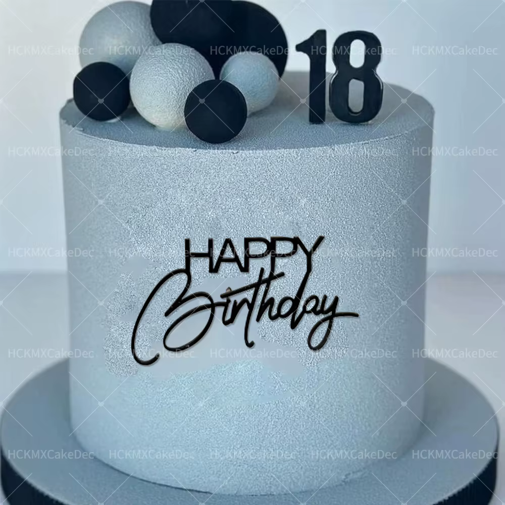 Three-Colour Birthday Cake Topper Set
