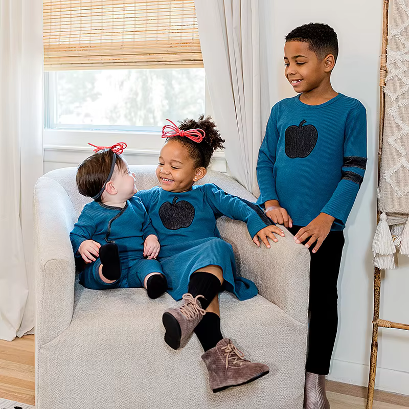 Cotton Black & Blue Denim Family Matching Collection from Yibebe on AliExpress