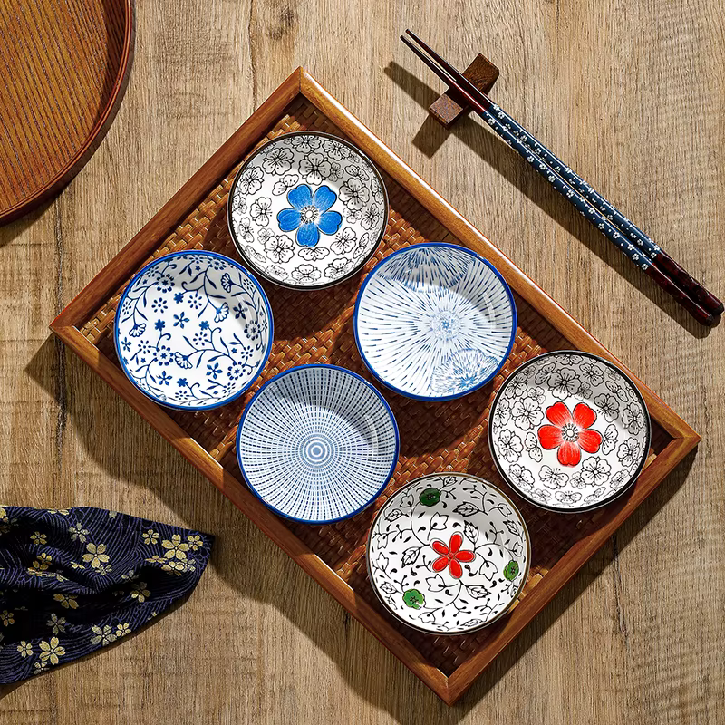 Mini ceramic dipping plates (6) – Lilvelle Chanukah party finds