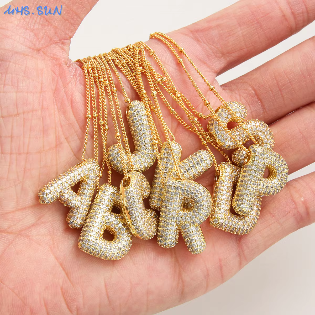 Bubble Initial Necklace