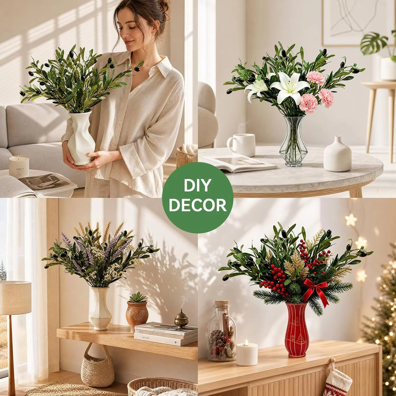 Faux olive branches