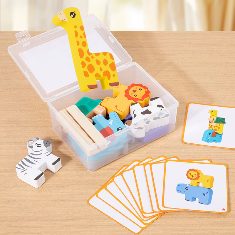 Wooden Animal Stacking Game