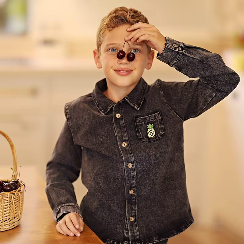 Black Denim Family – Maxi Skirt