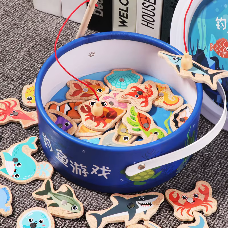 Wooden Magnetic Fishing Game