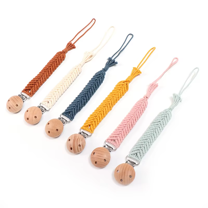 Handmade Macrame Pacifier Chain