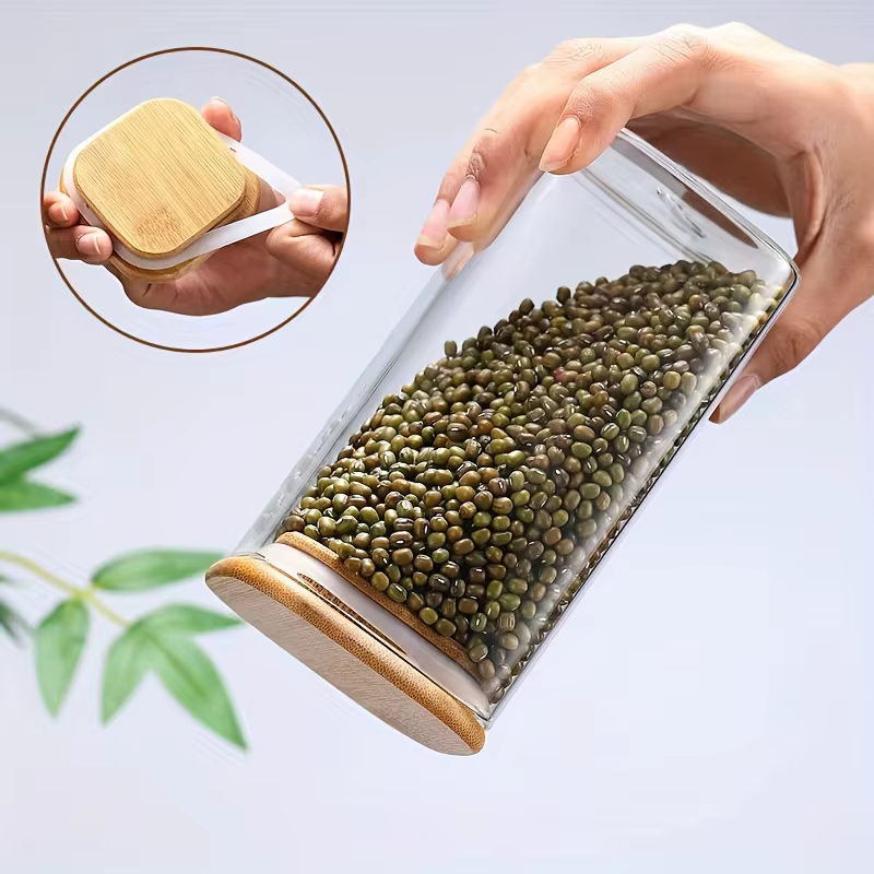 Glass jars with airtight lids