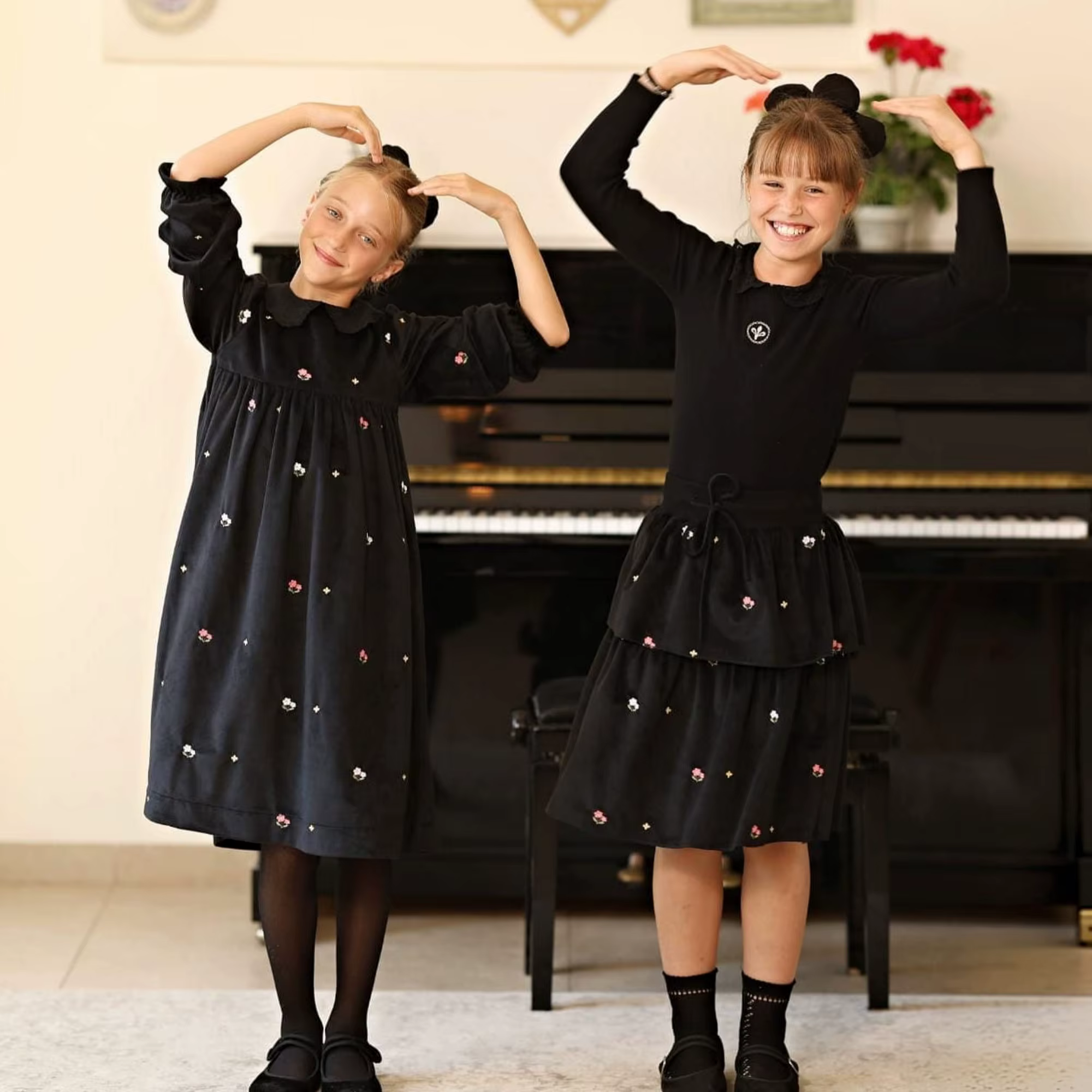 Black Floral Velvet – Family Collection