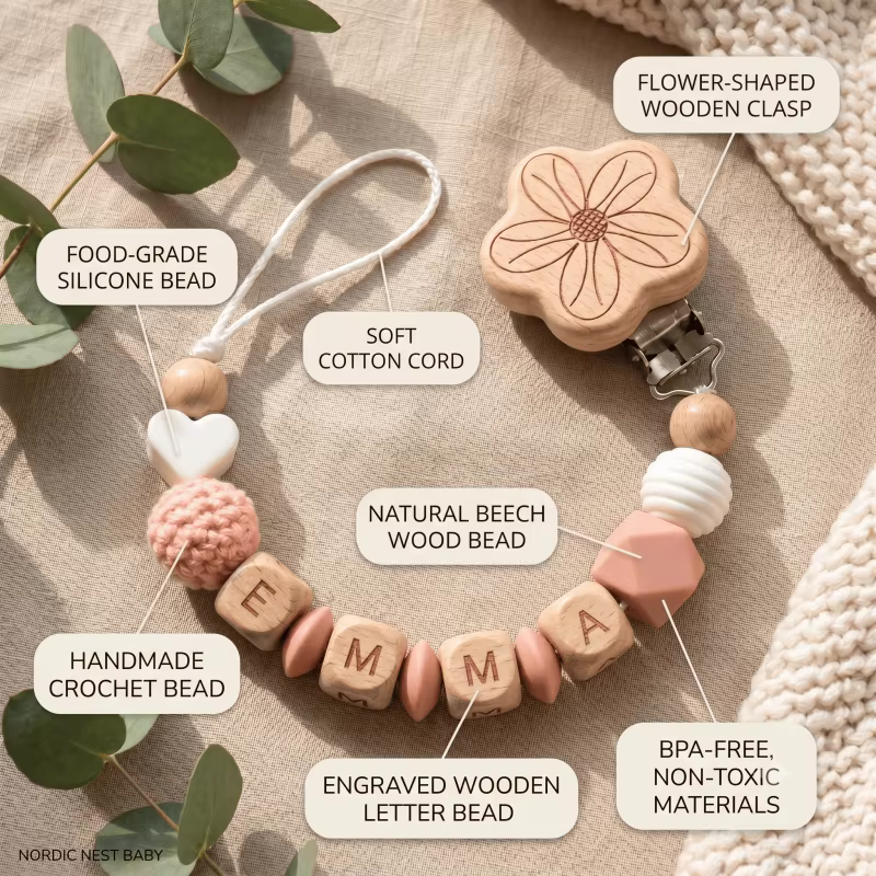 Personalised Wooden Dummy Clip