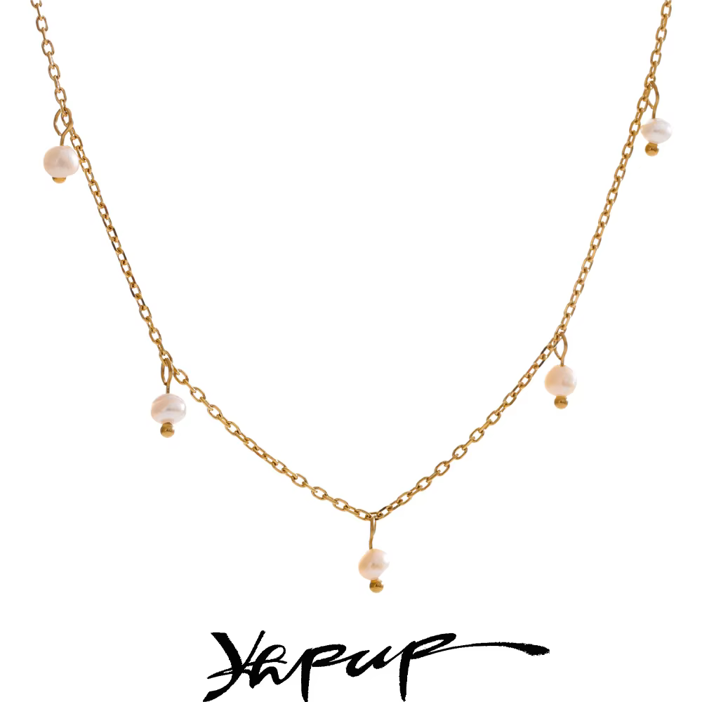 Yhpup Freshwater Pearl Drop Chain Necklace – Lilvelle jewellery edit