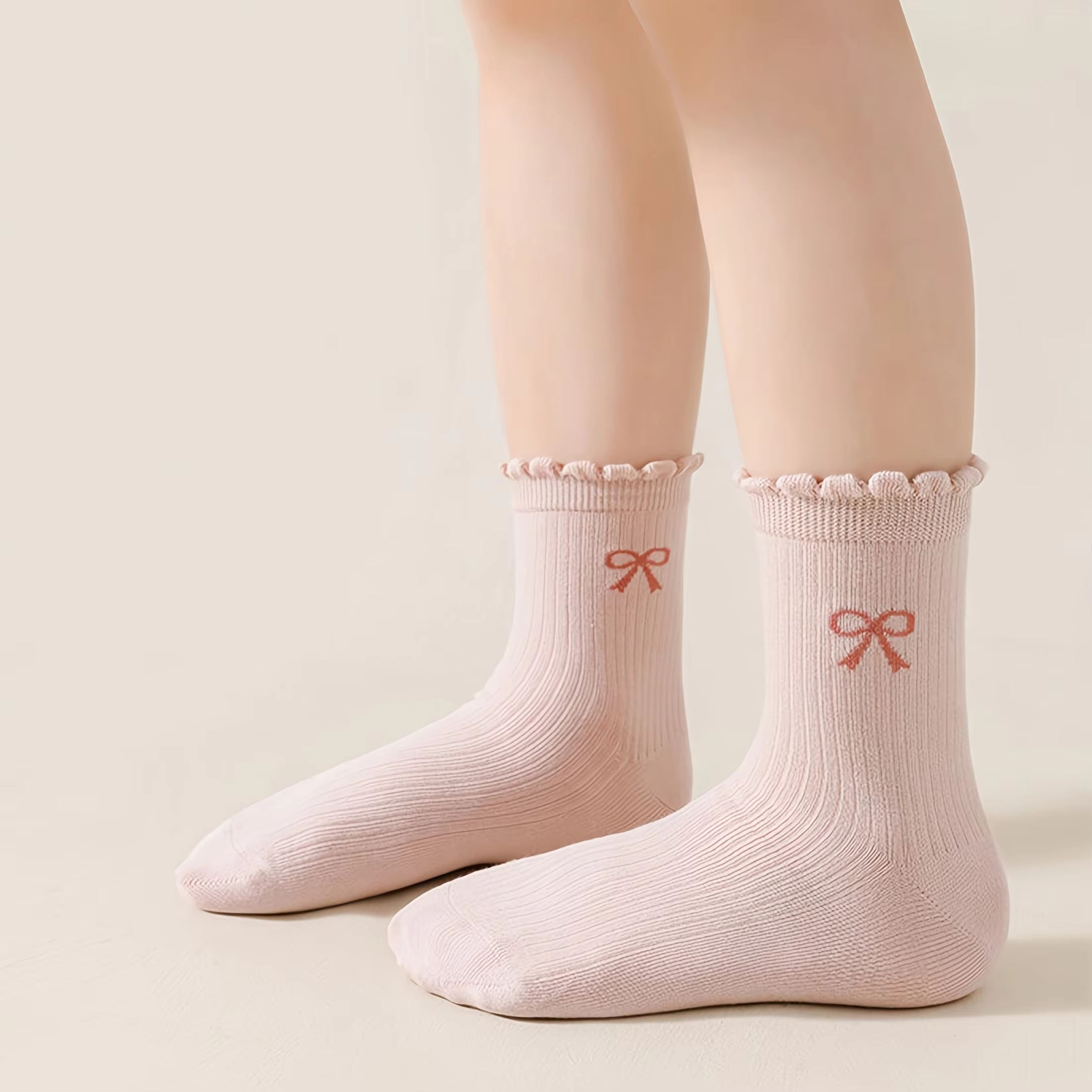 Lace Bow Mid-Calf Socks