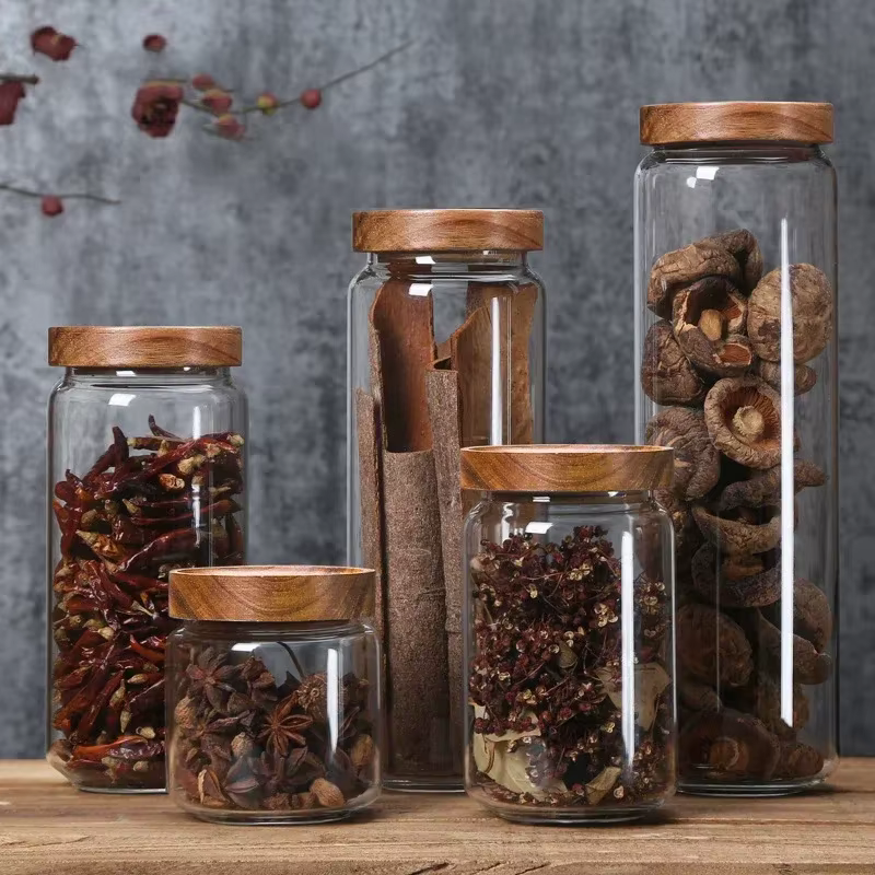 Glass jars with wooden lids – Lilvelle Chanukah party finds