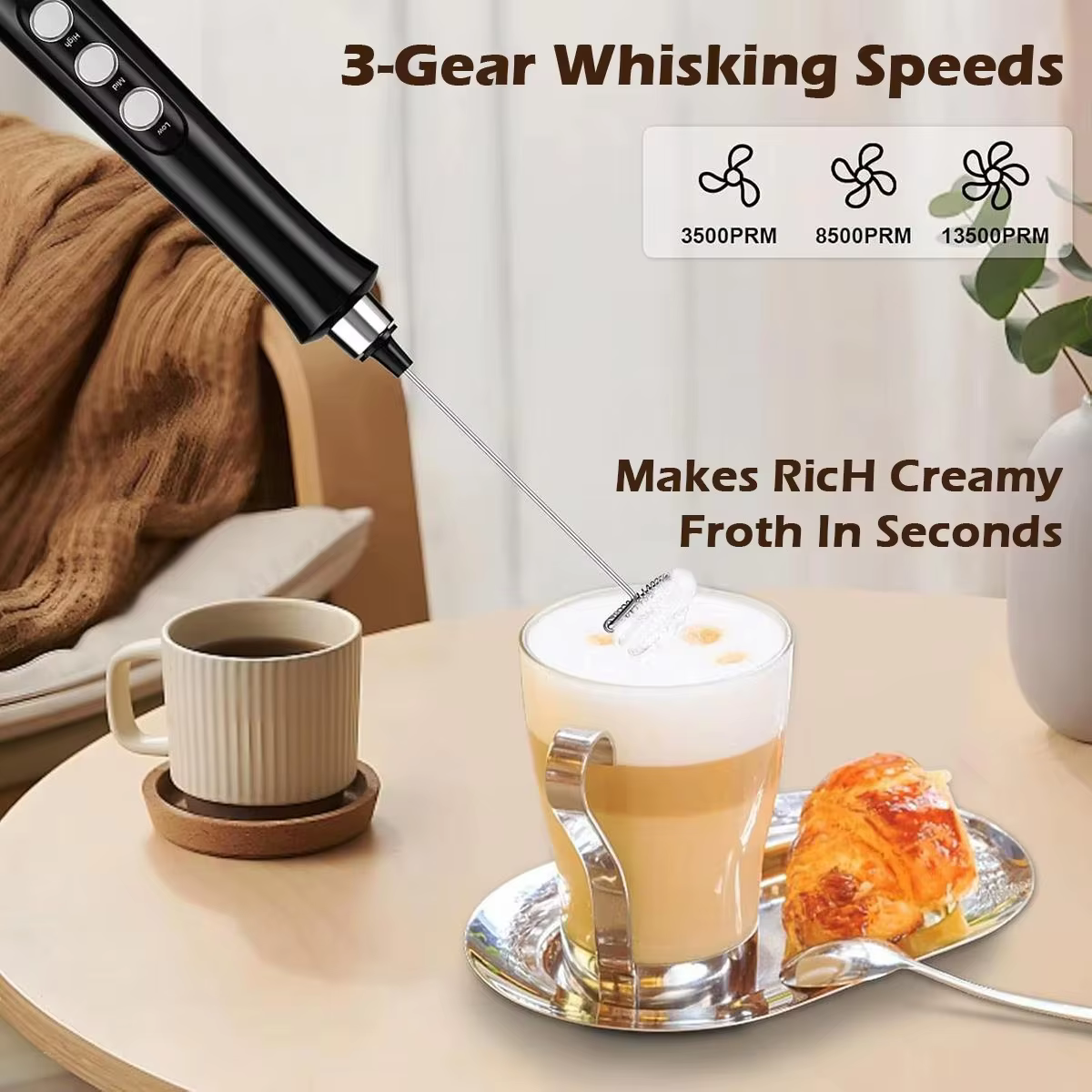 Rechargeable Milk Frother