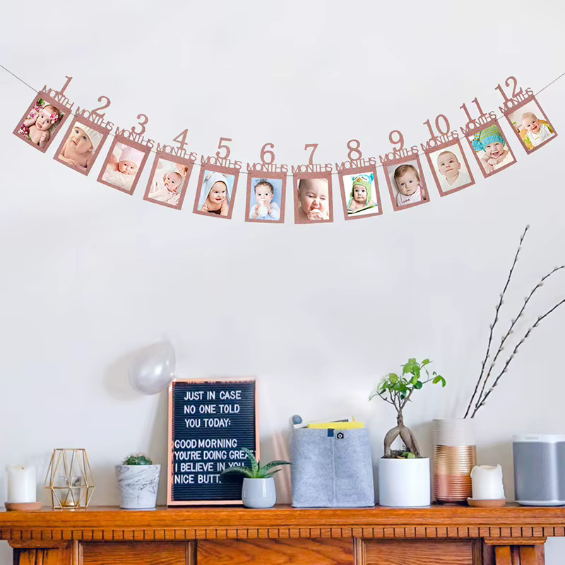 First Birthday Photo Banner
