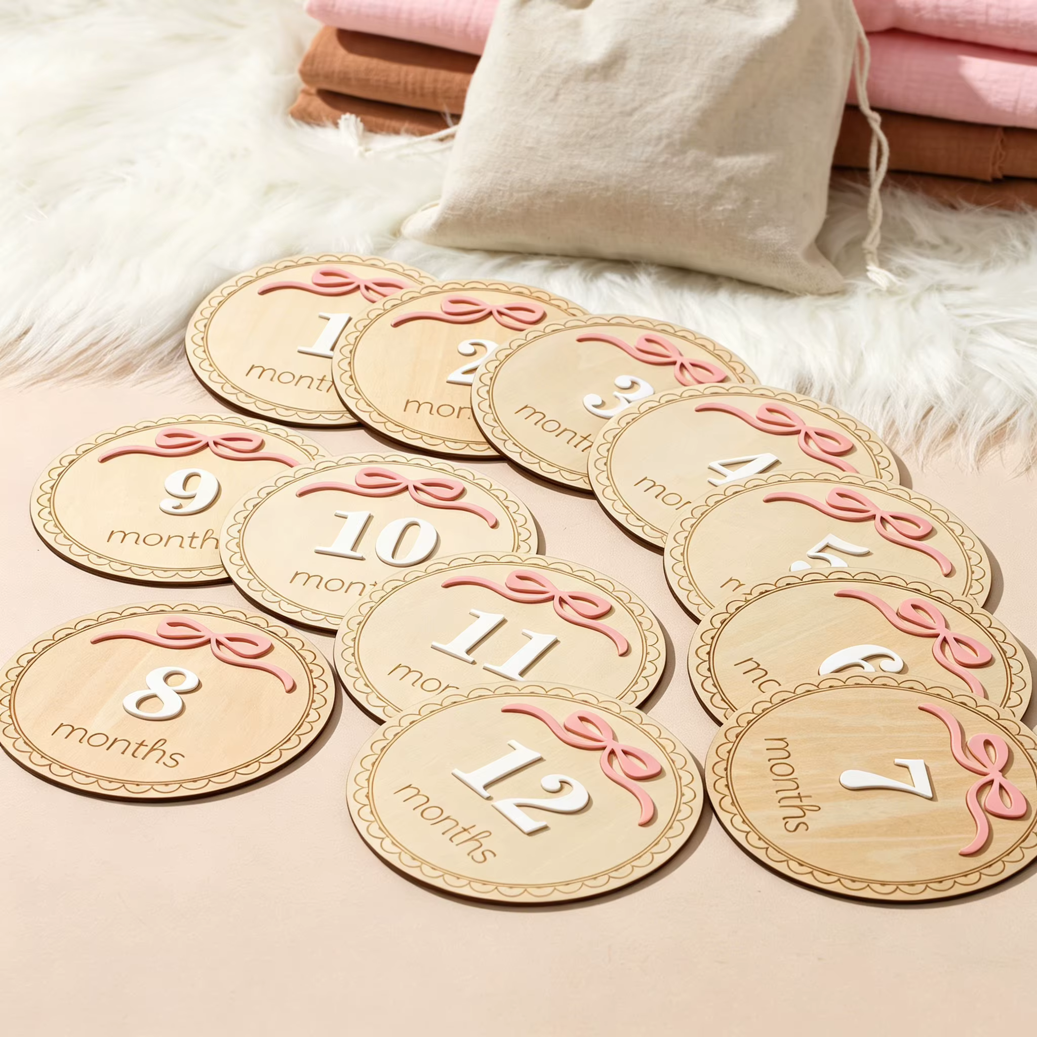 Wooden Milestone Discs