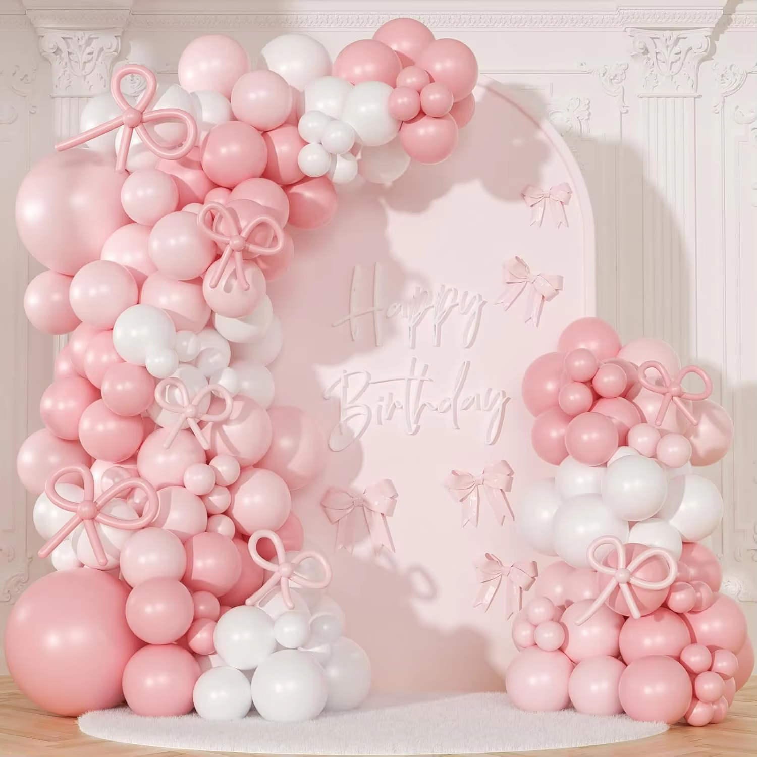 Pink & White Balloon Arch Kit – Lilvelle birthday finds