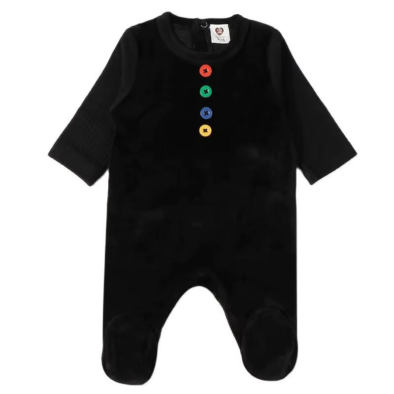 Velour Baby Footie Romper – Style 3 from Bloom Family Fashion on AliExpress