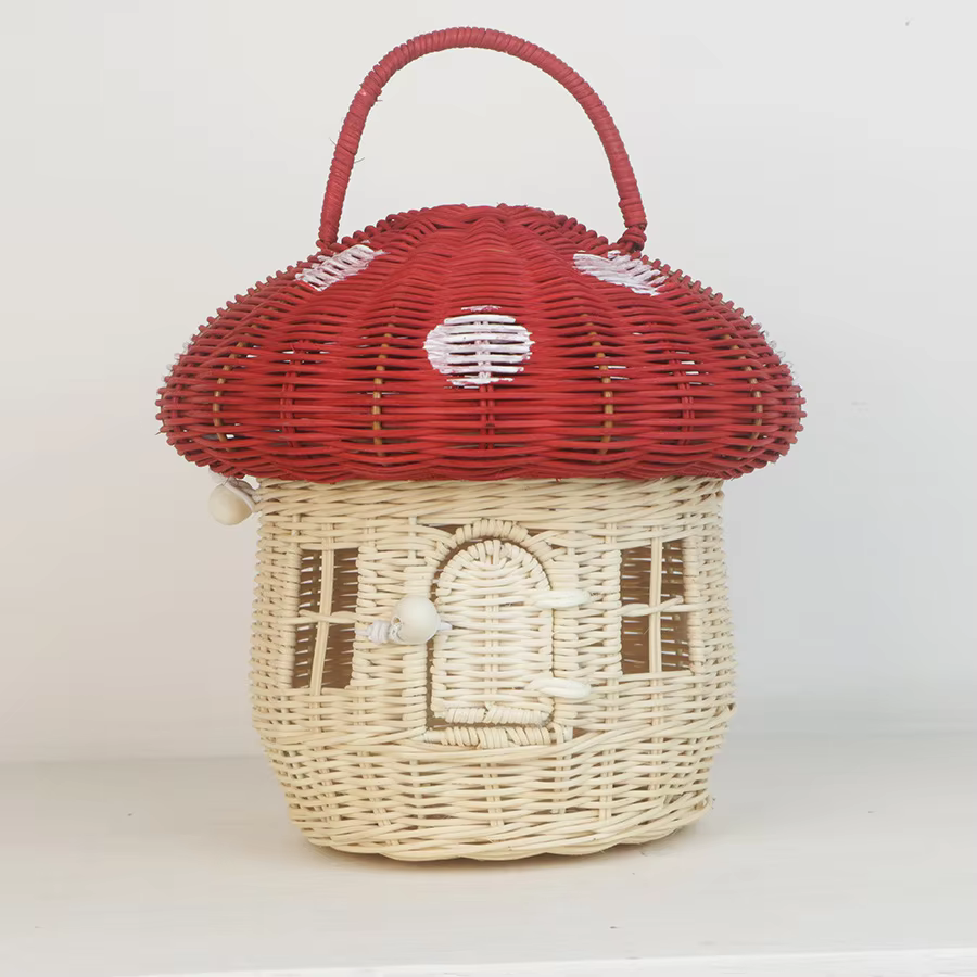 Rattan Mushroom Basket